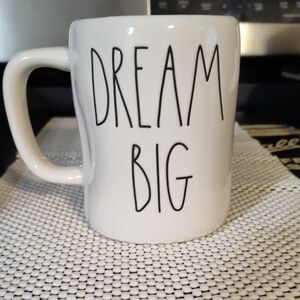 Rae Dunn White 'Dream Big' Ceramic Mug